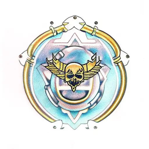 brass knuckles and grenade tattoo design idea