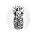 Pineapple, palmtrees, reloop 8000 mk2,  tattoo design idea