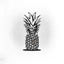 Pineapple, palmtrees, reloop 8000 mk2,  tattoo design idea
