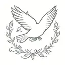 dove with date, 1971 and initals CB tattoo design idea