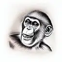 Chimp riding rocket tattoo design idea