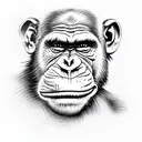 Chimp riding rocket tattoo design idea