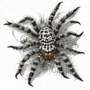 wolf spider with babies tattoo design idea