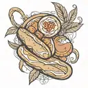 bread tattoo design idea