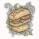 bread tattoo design idea