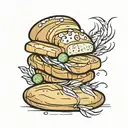 bread tattoo design idea