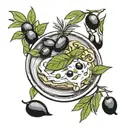 meal of olives tattoo design idea