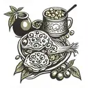 meal of olives tattoo design idea