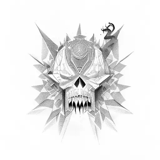 persona con sombra demonio tattoo design idea