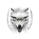 leshy witcher wolf tattoo design idea