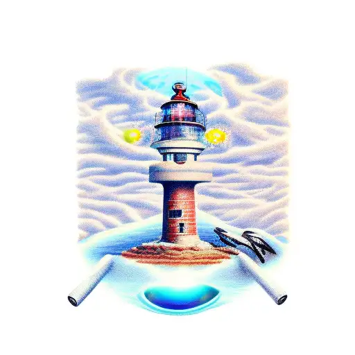 adhd lighthouse tattoo design idea