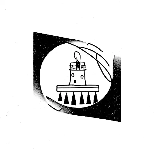 adhd lighthouse tattoo design idea