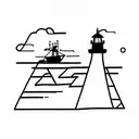 adhd lighthouse tattoo design idea