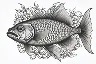 blackthorn fish tattoo design idea