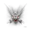 hand touching tattoo design idea