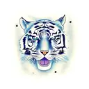 cat with a tiger  tattoo design idea