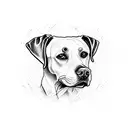 humanoid labrador skateboarding tattoo design idea