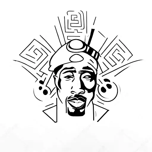 2pac tattoo design idea