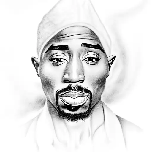 2pac tattoo design idea