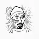 2pac tattoo design idea