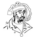 2pac tattoo design idea