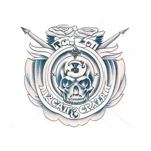 Rock and roll tattoo design idea