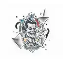 Rock and roll tattoo design idea
