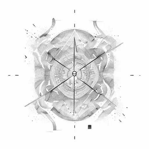 An ultramarathon route mapped out with the numbers 8 and 13 forming the path tattoo design idea