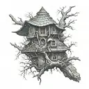 baba yaga tattoo design idea