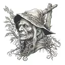 baba yaga tattoo design idea