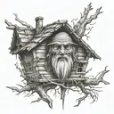 baba yaga tattoo design idea