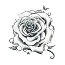 rose vine with the numbers 999 incorporated into it  tattoo design idea