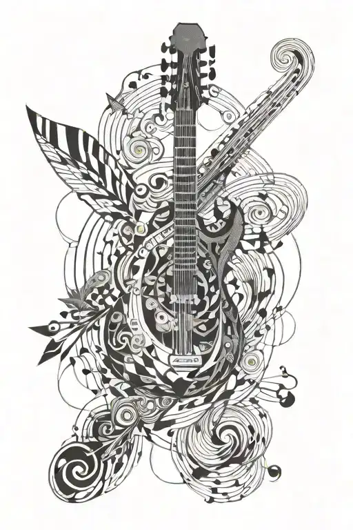 a tattoo that symbolizes how music is my oxygen and my life  tattoo design idea