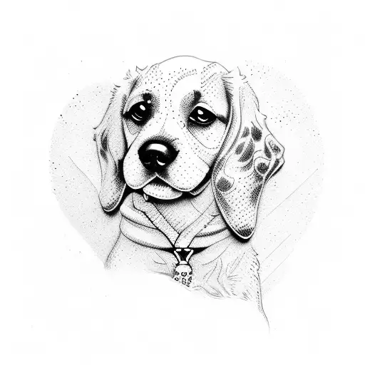 Dog tattoo design idea