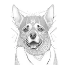 Dog tattoo design idea