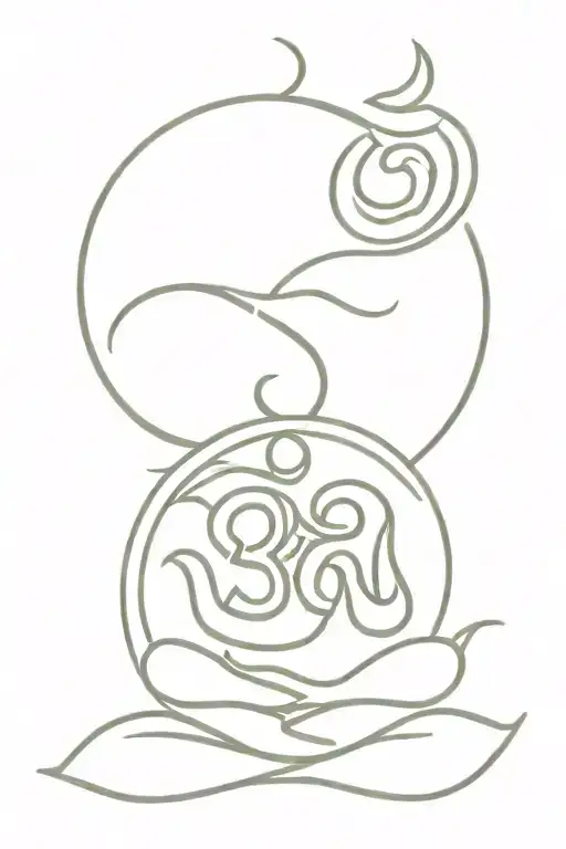 SHIV THRISHUL WITH OM tattoo design idea