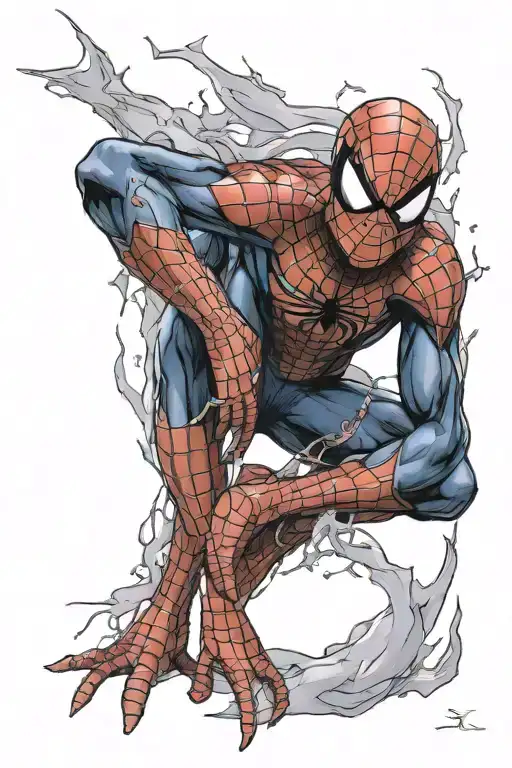 spiderman peter parker tattoo design idea