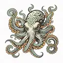 japanese octopus with spikes tattoo design idea