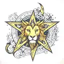 star, leo, astrology tattoo design idea