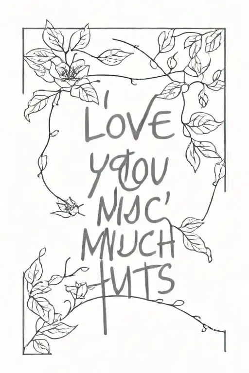 i love you so much it hurts tattoo design idea