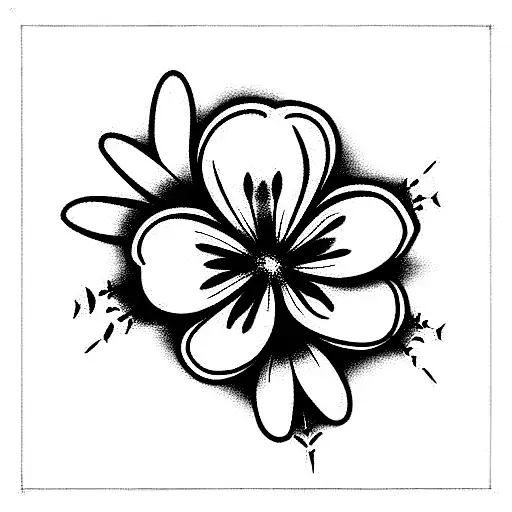 forget me not flower tattoo design idea