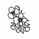 forget me not flower tattoo design idea