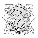 geographic line work  tattoo design idea