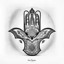Hamsa Symbol tattoo design idea