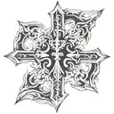 crusader cross tattoo tattoo design idea