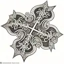 crusader cross tattoo tattoo design idea