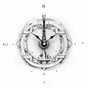 Salvador Dali clock tattoo design idea