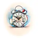 Salvador Dali clock tattoo design idea