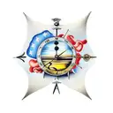 Salvador Dali clock tattoo design idea