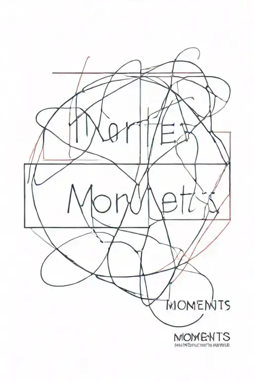 multiple lines in an aesthetic way with the word moments embedded into one of the lines tattoo design idea